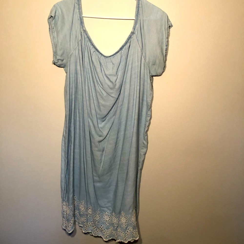 OLD NAVY Chambray Eyelet Dress